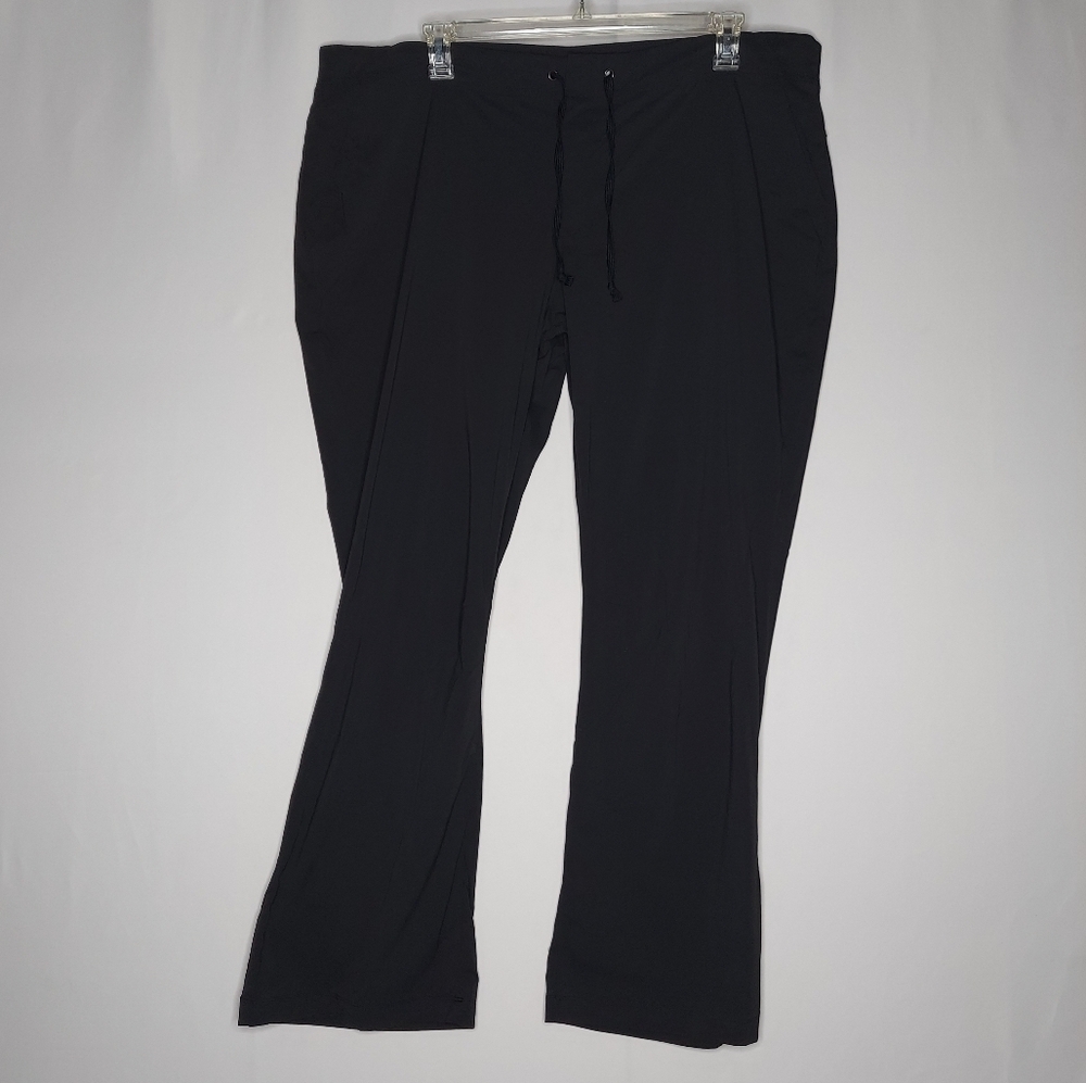 Columbia Women Pants 24W Black Straight Leg Stretch Pocket Zip Mid-Rise
